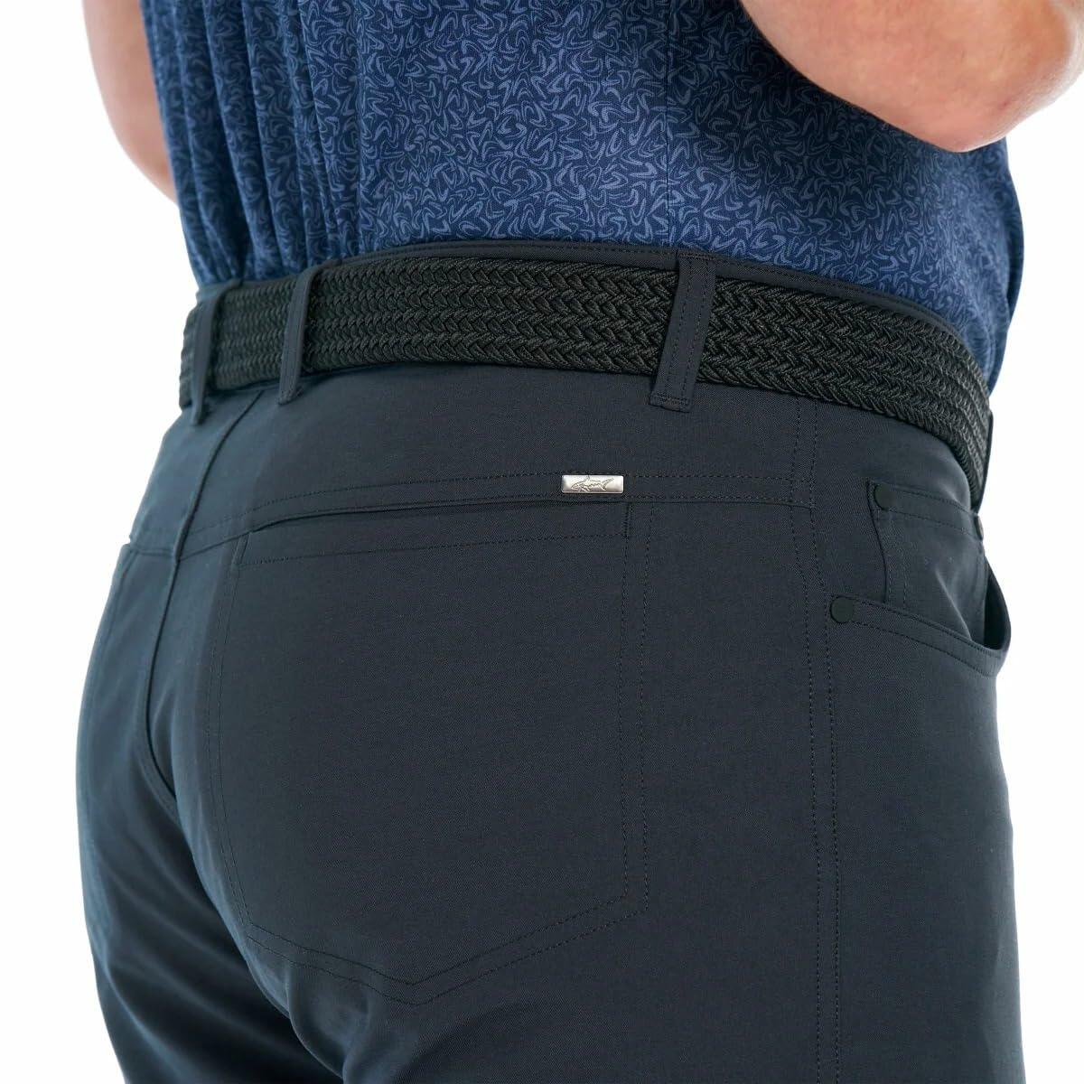 Greg Norman Men's Classic 5 Pocket 4-Way Stretch Pant (Black, 32W x 34L)