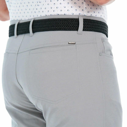 Greg Norman Men's Classic 5 Pocket 4-Way Stretch Pant (Gray, 32W x 34L)