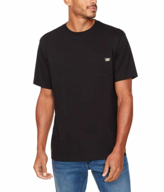 Caterpillar Men's Trademark T-Shirt (US, Alpha, X-Large, Regular, Regular, Black)
