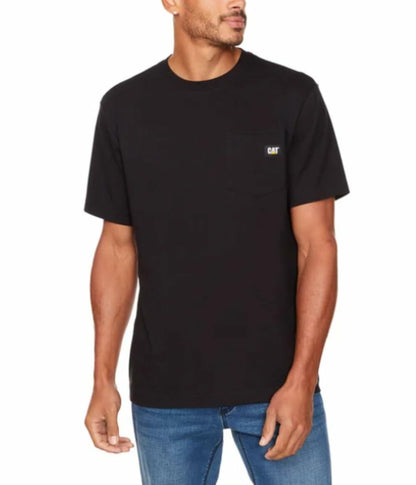 Caterpillar Men's Trademark T-Shirt (US, Alpha, Medium, Regular, Regular, Black)
