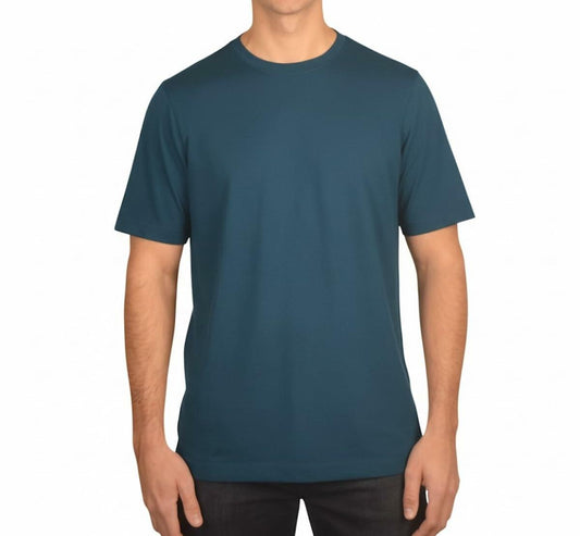 KIRKLAND Signature Men's Short Sleeve Pima Cotton Slub Tee Shirt (US, Alpha, XX-Large, Regular, Regular, Teal)