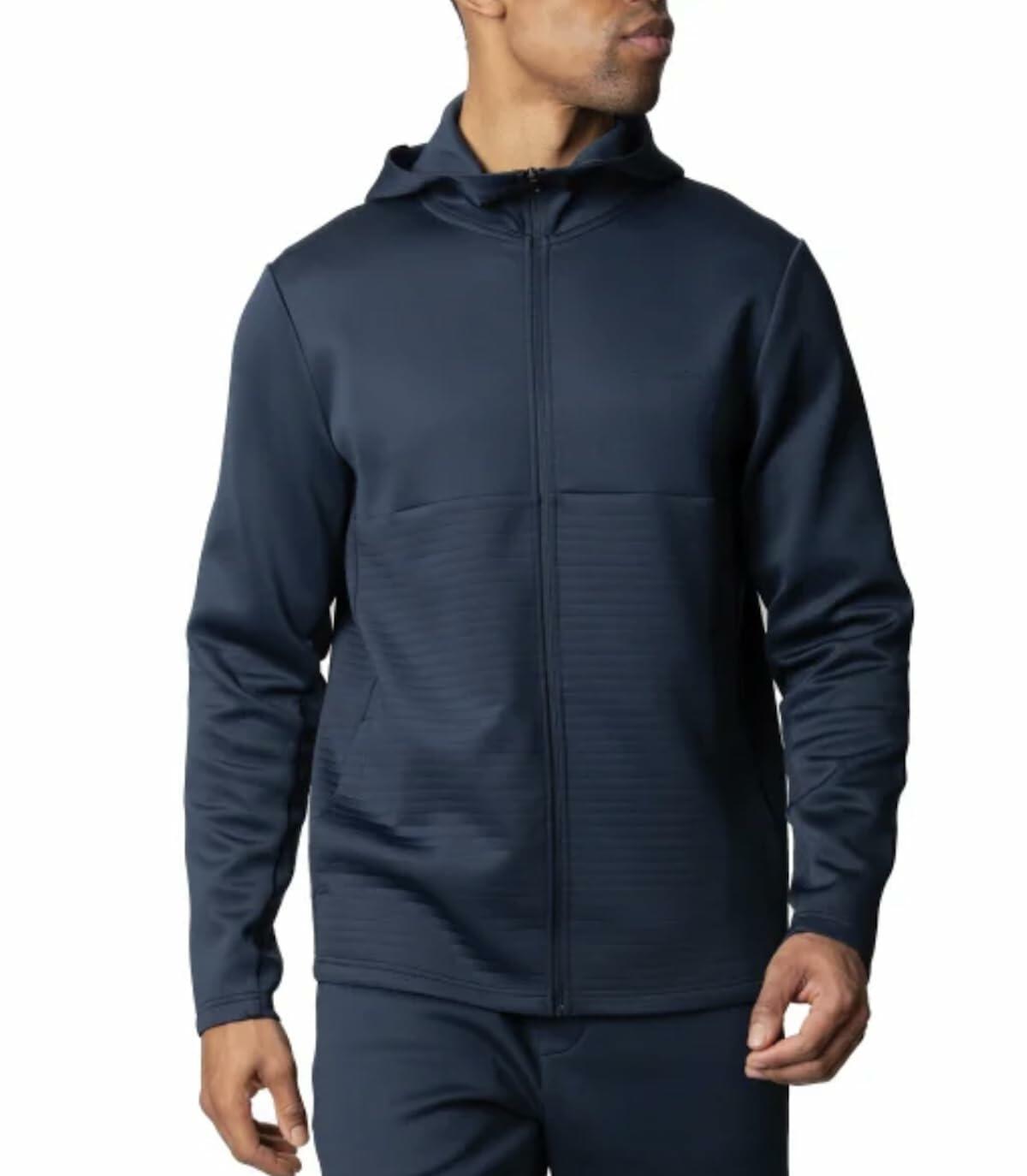 Spyder Active Men's Long Sleeve Stretch Full Zip Hoodie Jacket (US, Alpha, X-Large, Regular, Regular, Blue)