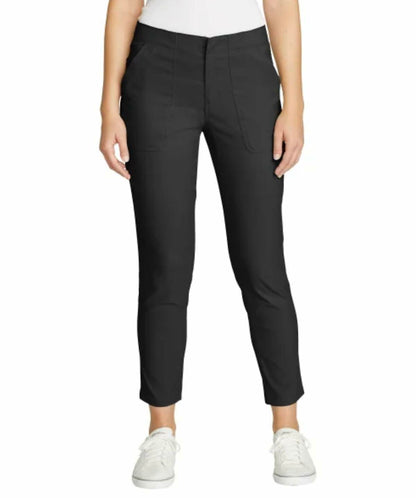 Eddie Bauer Women's UPF 50+ Performance Stretch Horizon Straight Ankle Pant (US, Numeric, 8, Regular, Regular, Black)