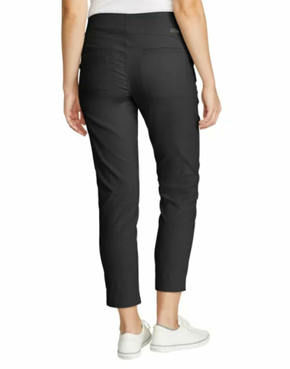 Eddie Bauer Women's UPF 50+ Performance Stretch Horizon Straight Ankle Pant (US, Numeric, 8, Regular, Regular, Black)
