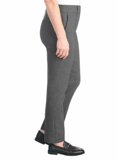 Hilary Radley Women's Pull-On Pant with Built-in Tummy Control Panel (US, Alpha, XX-Large, Regular, Regular, Multi (Grey Houndstooth))