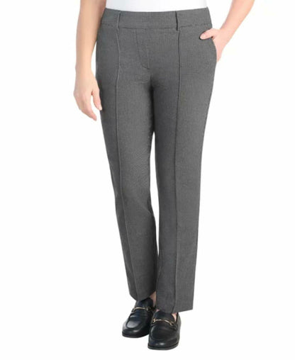 Hilary Radley Women's Pull-On Pant with Built-in Tummy Control Panel (US, Alpha, XX-Large, Regular, Regular, Multi (Grey Houndstooth))