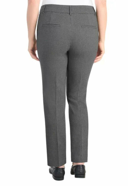 Hilary Radley Women's Pull-On Pant with Built-in Tummy Control Panel (US, Alpha, XX-Large, Regular, Regular, Multi (Grey Houndstooth))