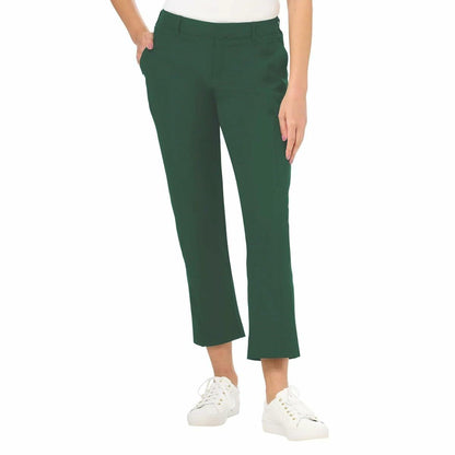 Kirkland Signature Women's Travel Pant - Utility Pocket - Elastic Waistband (Green, 14)