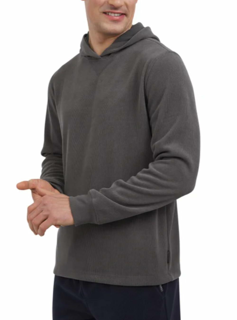 Eddie Bauer Men’s Everyday Pullover Lounge Hoodie (US, Alpha, Small, Regular, Regular, Gray)