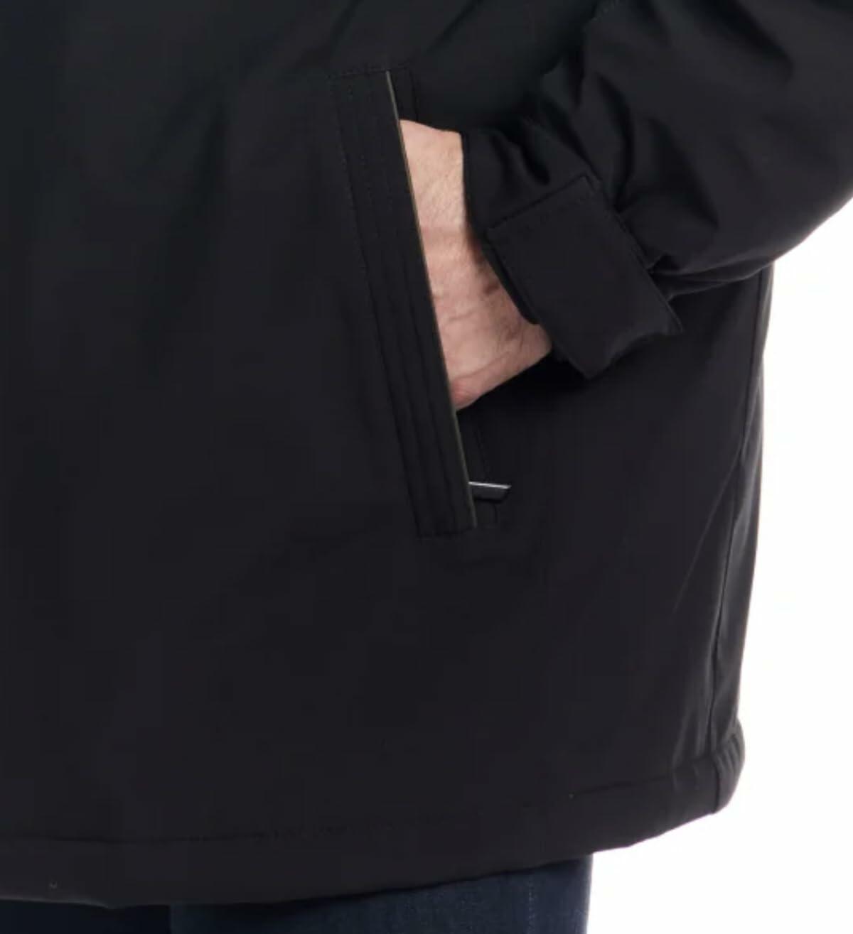Weatherproof Men's Stetch Ultratech Windproof and Water Resistant Jacket (US, Alpha, Medium, Regular, Regular, Black)