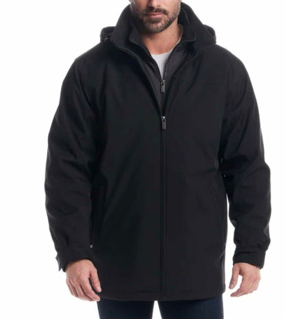 Weatherproof Men's Stetch Ultratech Windproof and Water Resistant Jacket (US, Alpha, X-Large, Regular, Regular, Black)