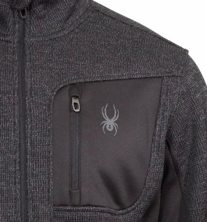 Spyder Men's Relaxed Fit Full Zip Jacket (US, Alpha, X-Large, Regular, Regular, Black)