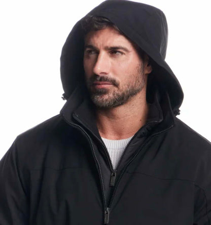 Weatherproof Men's Stetch Ultratech Windproof and Water Resistant Jacket (US, Alpha, X-Large, Regular, Regular, Black)