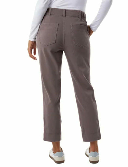32 Degrees Cool Women's Stretch Twill Ankle Length Cropped Pant (US, Alpha, Large, Regular, Regular, Purple)