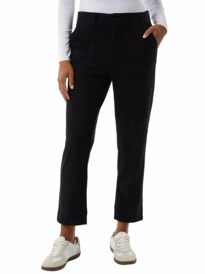 32 Degrees Cool Women's Stretch Twill Ankle Length Cropped Pant (US, Alpha, Small, Regular, Regular, Black)