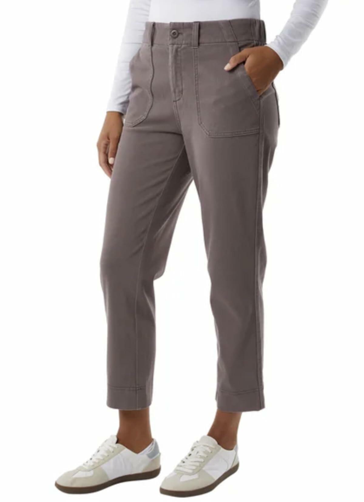 32 Degrees Cool Women's Stretch Twill Ankle Length Cropped Pant (US, Alpha, XX-Large, Regular, Regular, Purple)