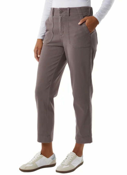 32 Degrees Cool Women's Stretch Twill Ankle Length Cropped Pant (US, Alpha, X-Large, Regular, Regular, Purple)