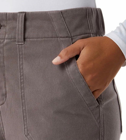 32 Degrees Cool Women's Stretch Twill Ankle Length Cropped Pant (US, Alpha, X-Large, Regular, Regular, Purple)