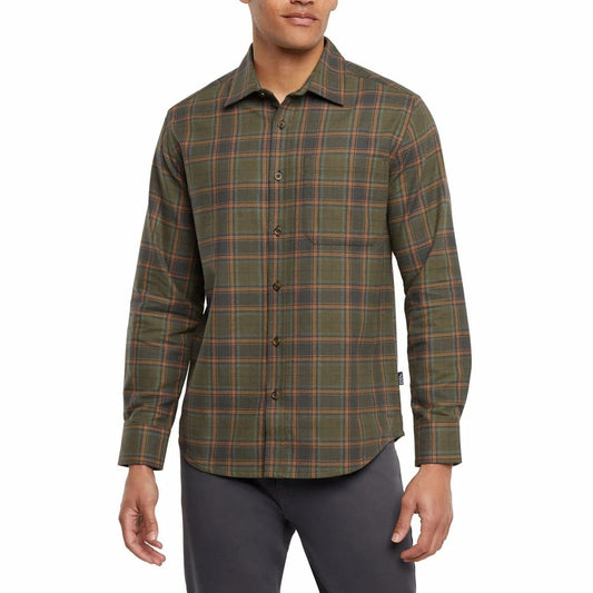 Eddie Bauer Men’s Classic Plaid Flannel Shirt – Long Sleeve, Button-Up (US, Alpha, Medium, Regular, Regular, Green)