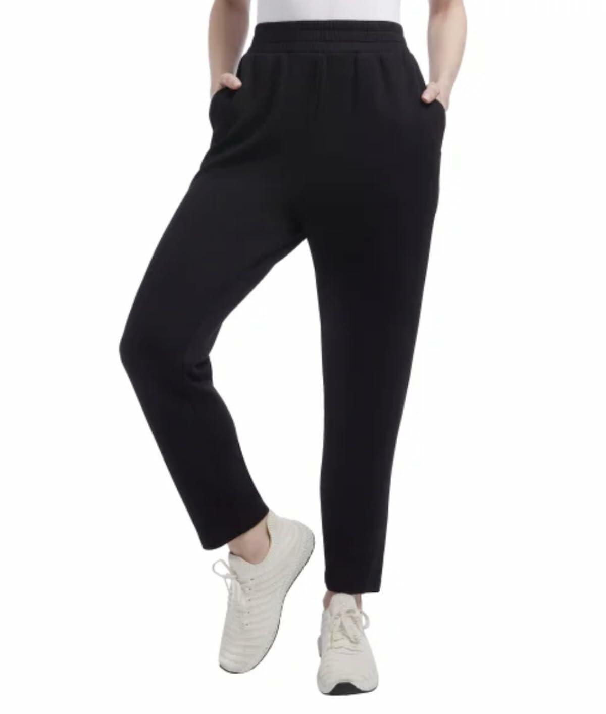 Danskin Women's Luxe Retro Jogger Pant (US, Alpha, X-Large, Regular, Regular, Black (Black Salt))