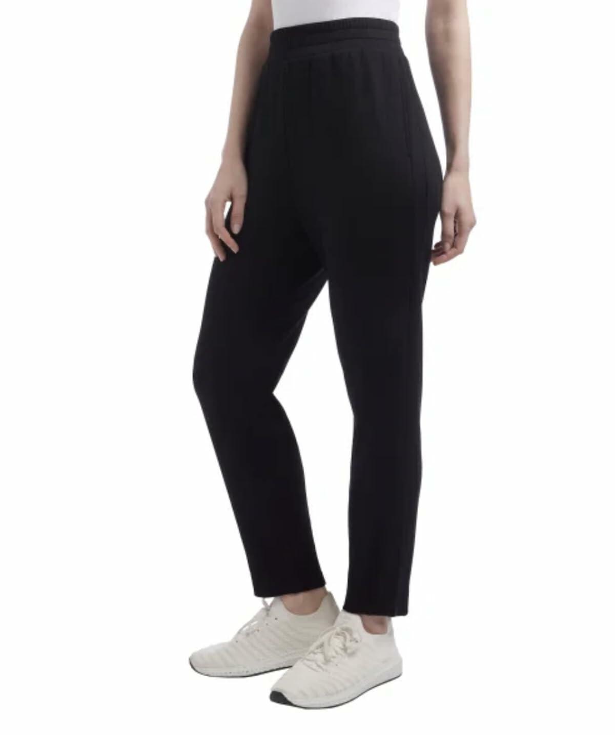 Danskin Women's Luxe Retro Jogger Pant (US, Alpha, X-Large, Regular, Regular, Black (Black Salt))
