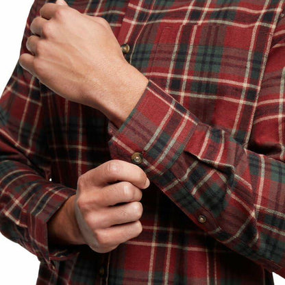 Eddie Bauer Men’s Classic Plaid Flannel Shirt – Long Sleeve, Button-Up (US, Alpha, X-Large, Regular, Regular, Red)