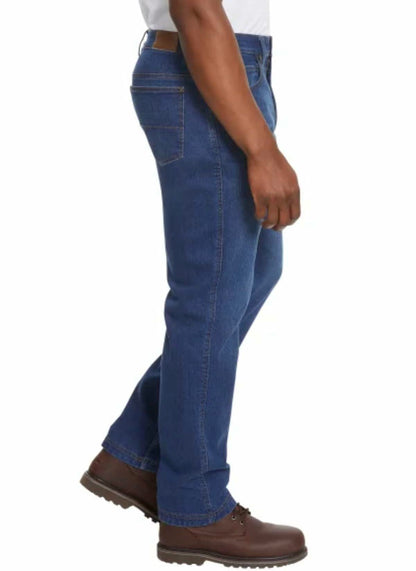 Kirkland Signature Men's Comfort Stretch Straight Fit Classic 5 Pocket Denim Jean (US, Waist Inseam, 34, 34, Regular, Regular, Blue)