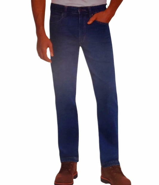 Kirkland Signature Men's Comfort Stretch Straight Fit Classic 5 Pocket Denim Jean (US, Waist Inseam, 38, 32, Regular, Regular, Dark Blue)