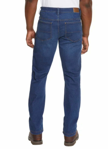 Kirkland Signature Men's Comfort Stretch Straight Fit Classic 5 Pocket Denim Jean (US, Waist Inseam, 34, 34, Regular, Regular, Blue)