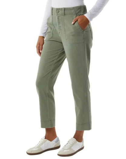32 Degrees Cool Women's Stretch Twill Ankle Length Cropped Pant (US, Alpha, X-Large, Regular, Regular, Green (Olive))