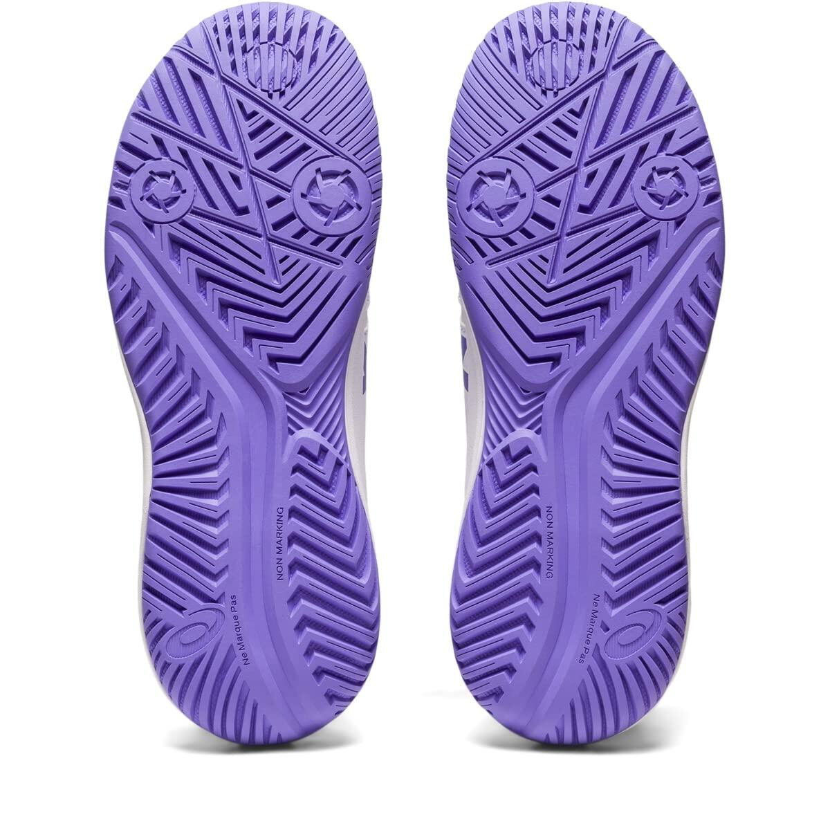 ASICS Kid's Gel-Resolution 9 Grade School Tennis Shoes, 1, White/Amethyst