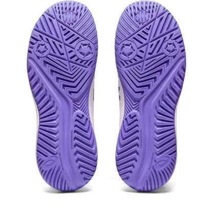 ASICS Kid's Gel-Resolution 9 Grade School Tennis Shoes, 1, White/Amethyst