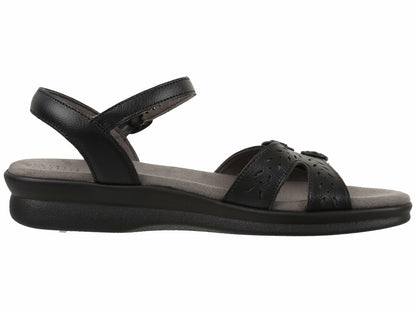 SAS Duo Adjustable Comfort Sandal Black 5 W - Wide (C)