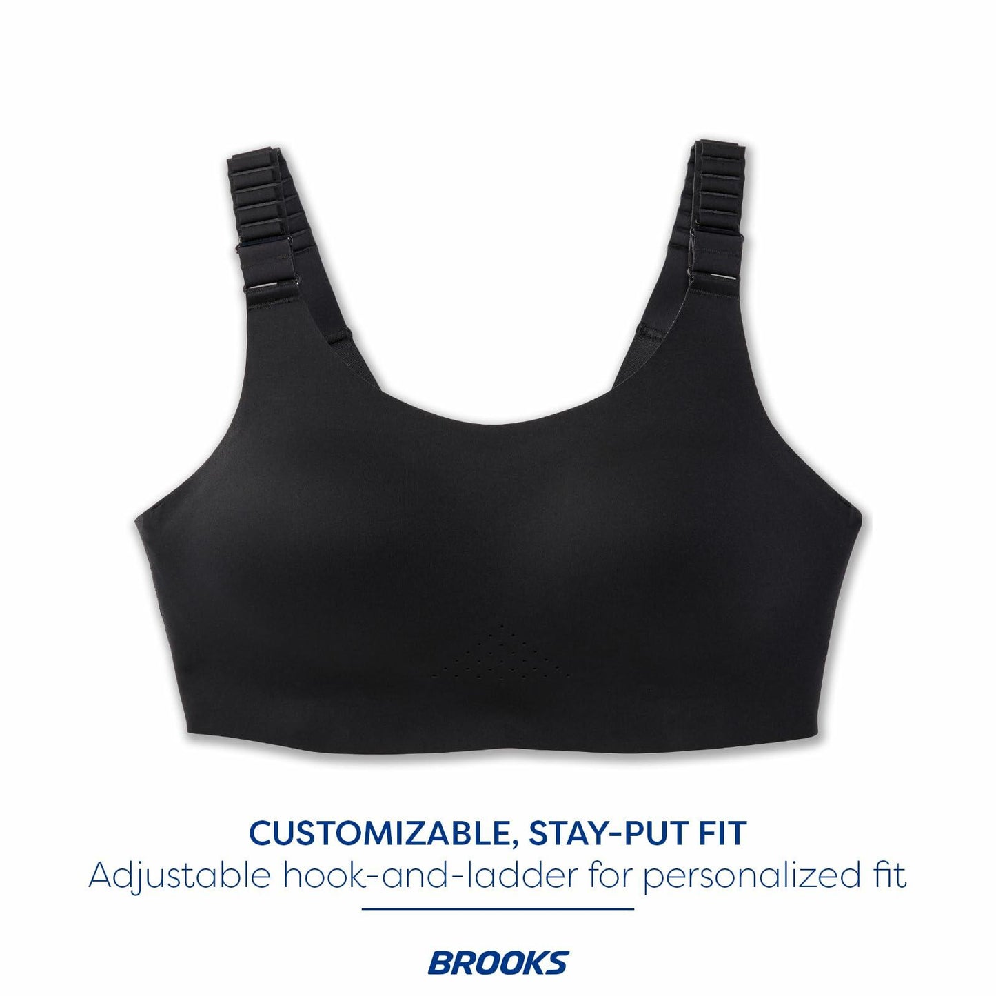 Brooks Women's Racerback 2.0 Sports Bra for High Impact Running, Workouts & Sports with Maximum Support - Black - 36F