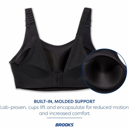Brooks Women's Racerback 2.0 Sports Bra for High Impact Running, Workouts & Sports with Maximum Support - Black - 36F
