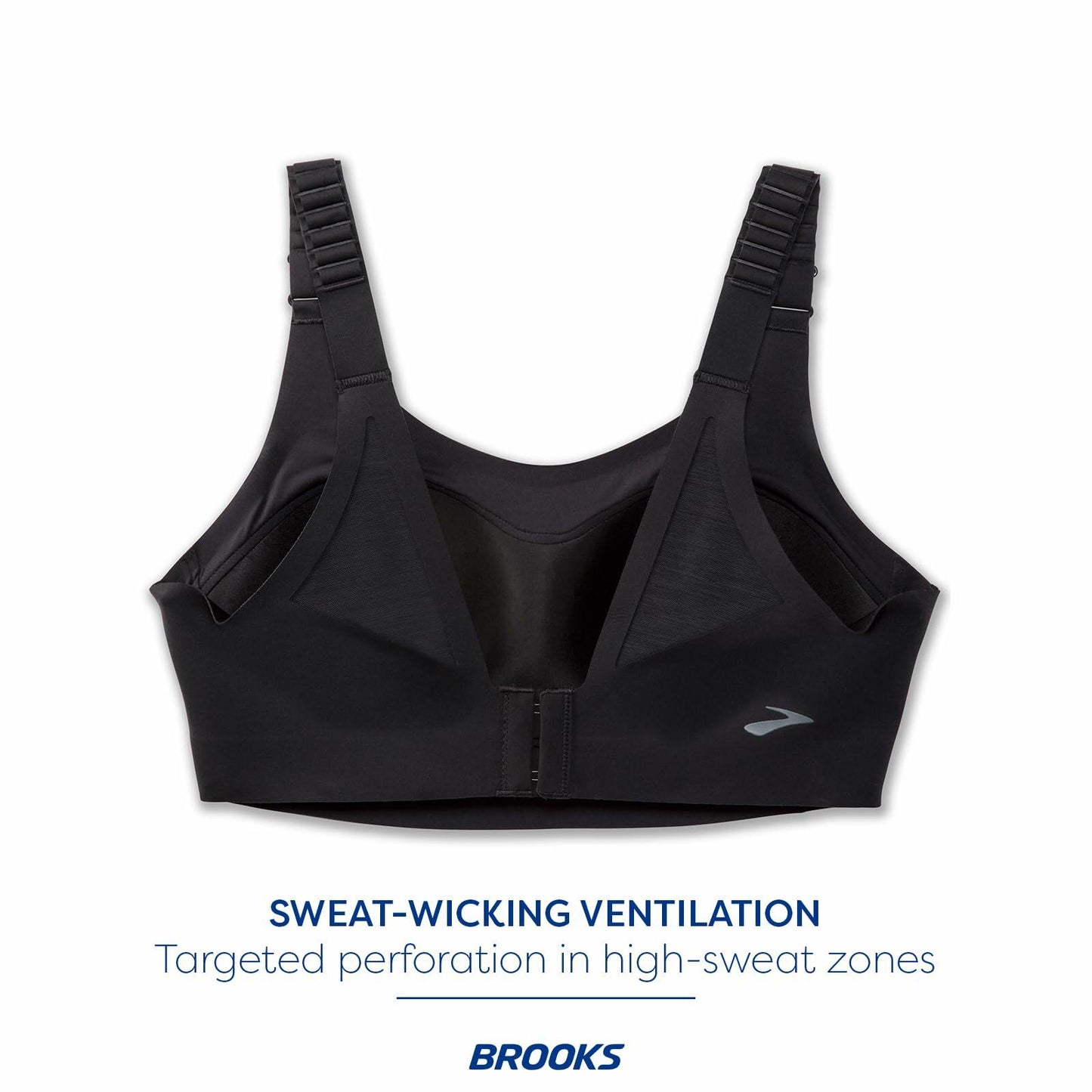 Brooks Women's Racerback 2.0 Sports Bra for High Impact Running, Workouts & Sports with Maximum Support - Black - 36F