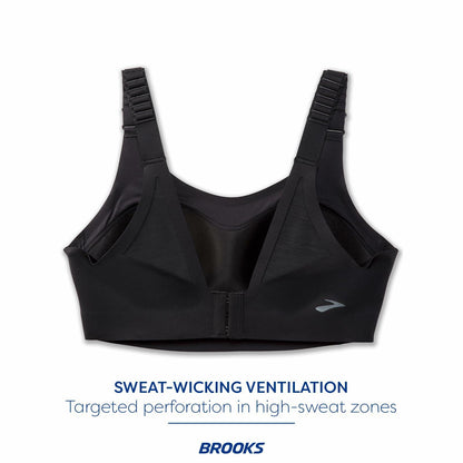 Brooks Women's Racerback 2.0 Sports Bra for High Impact Running, Workouts & Sports with Maximum Support - Black - 36F