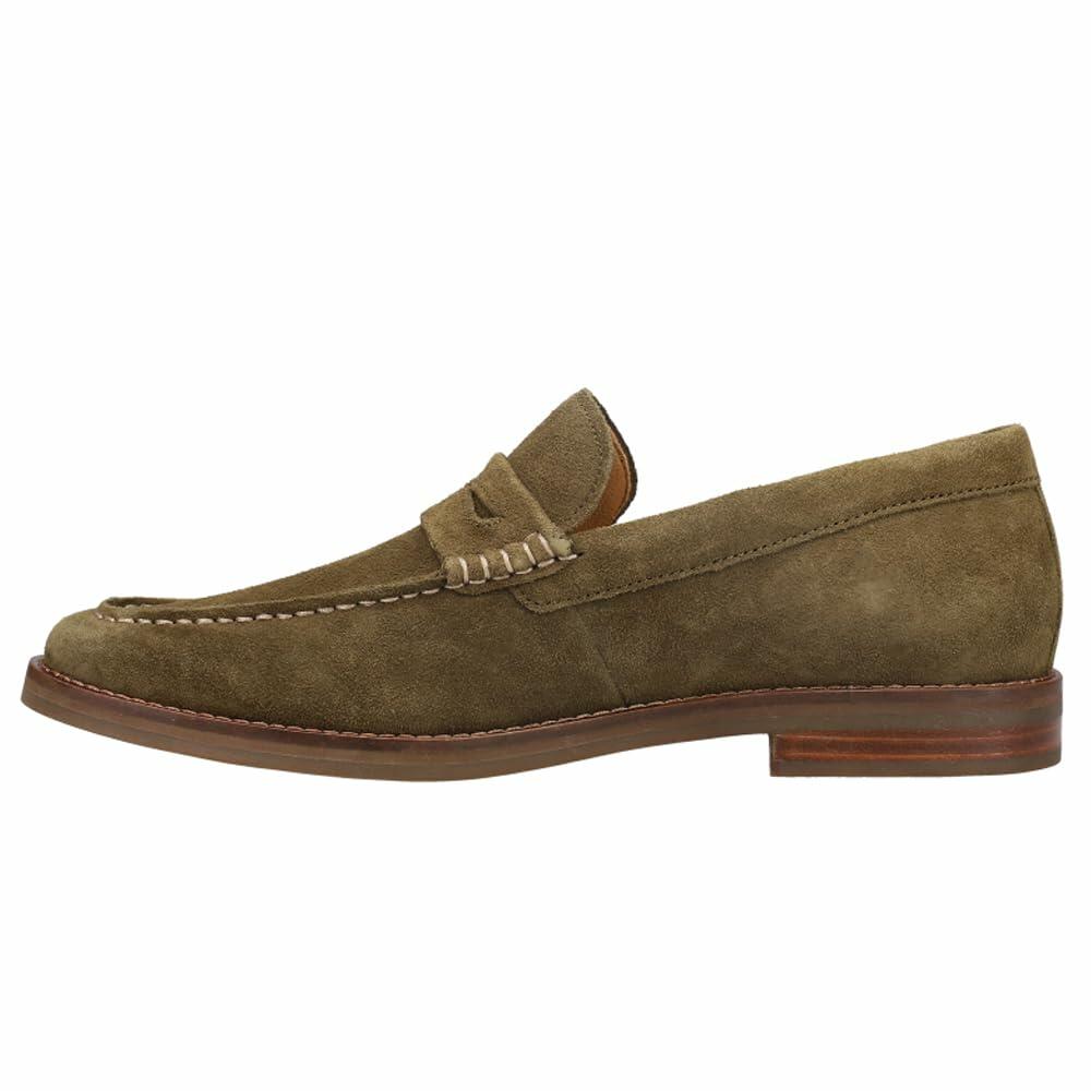 Sperry Men's Gold Cup Exeter Suede Penny Loafer, Olive, 11.5