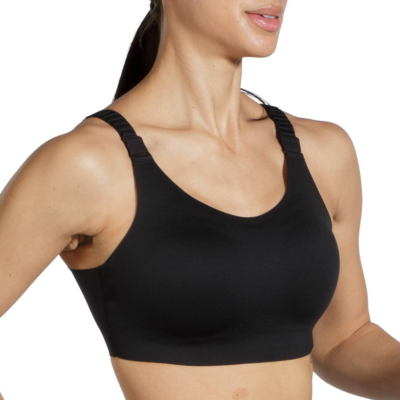 Brooks Women's Racerback 2.0 Sports Bra for High Impact Running, Workouts & Sports with Maximum Support - Black - 36F