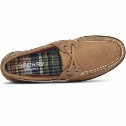 Sperry Leeward 2-Eye Cross Lace Perf Tan 9 M (D)