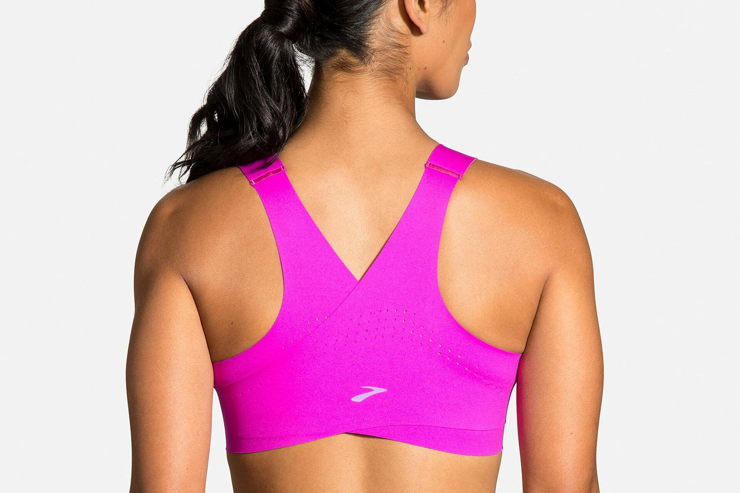Brooks Dare Crossback Women’s Run Bra for High Impact Running, Workouts and Sports with Maximum Support - Magenta/Heliotrope - 32C/D