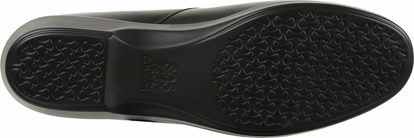 SAS Maria Mary Jane - Shoes for Women - Leather Uppers - Breathable Textile Linings - Polyurethane Outsole Black 8 S - Slim (AAA)