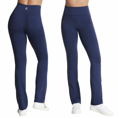 Skechers Women's Go Walk High Waisted Pant Joy – 4-Way Stretch, Moisture-Wicking, Layered Waistband, Dark Purple, X-Large