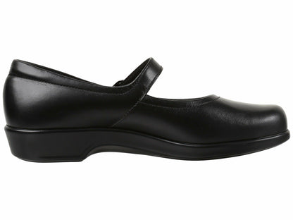 SAS Maria Mary Jane - Shoes for Women - Leather Uppers - Breathable Textile Linings - Polyurethane Outsole Black 8 S - Slim (AAA)