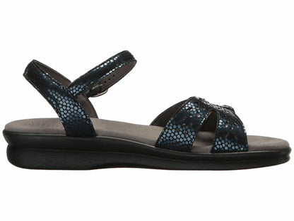SAS Duo Adjustable Comfort Sandal Navy Perla 10.5 WW - Double Wide (D)