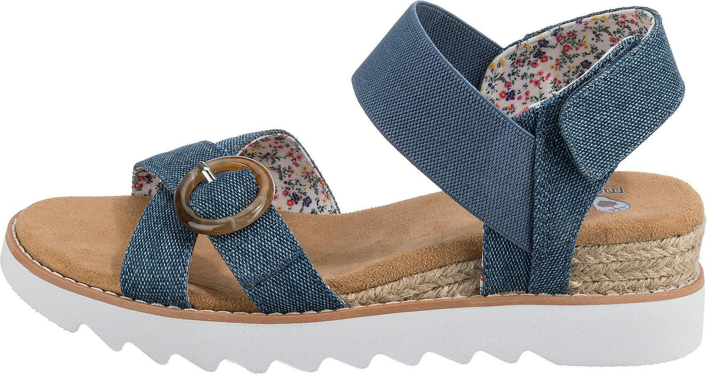 Skechers Women's Ankle Strap Sandal, Navy, 40 EU