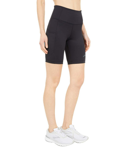 Brooks Womens Method 8" Short Tights Black MD (US 8-10) 8