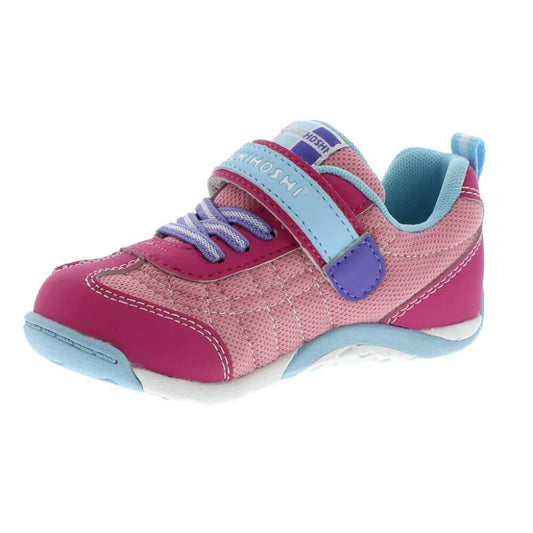 TSUKIHOSHI KAZ Kids Shoes - Strap-Closure Machine-Washable Kids and Toddler Shoes with Wide Toe Box & Slip-Resistant, Non-Marking Outsoles, Fuchsia/Light Blue - 7.5 Toddler (1-4 Years)