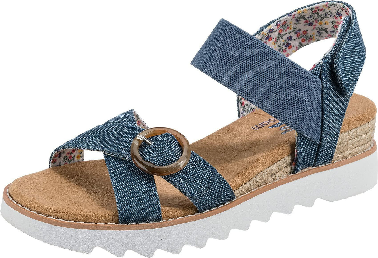Skechers Women's Ankle Strap Sandal, Navy, 40 EU