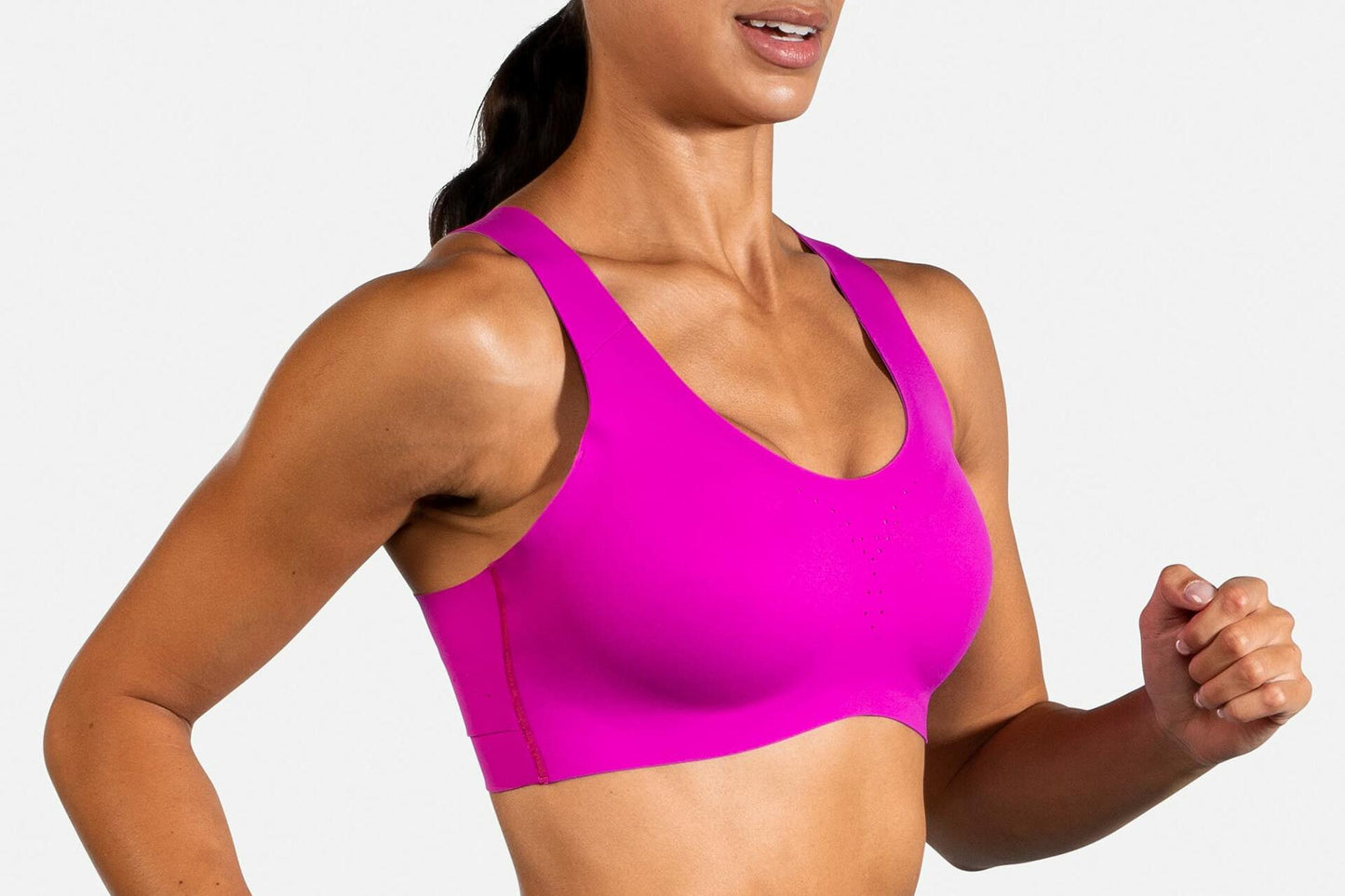 Brooks Dare Crossback Women’s Run Bra for High Impact Running, Workouts and Sports with Maximum Support - Magenta/Heliotrope - 32C/D